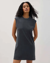 Womens Relaxed Muscle Dress - Pigment Dye Jersey - Stretch Limo