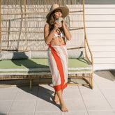 Cherry Pinstripe Sarong