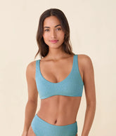 The Delray Bikini Top - Shimmer - Serene