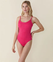 The Lucaya One Piece - Smocked - Bright Begonia - Long Torso