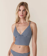 The Lanikai Tank Top - Seersucker Stripe - Cadet