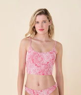 The Amalfi Tankini - Garden Jacquard - Peachy