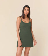 The Amalfi Swim Dress - Textured Geo - Thyme - Long Torso