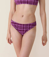 The Classic Bikini Bottom - Plaid - Crocus Plaid