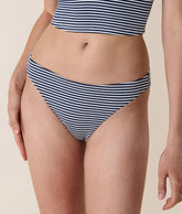The Signature Bikini Bottom - Seersucker Stripe - Cadet