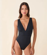 The Mykonos One Piece - Flat - Black - Classic - Cheeky