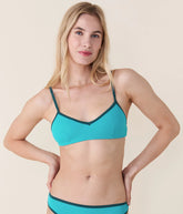 The Bells Bikini Top - Eco Nylon - Cyan