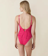 The Lucaya One Piece - Smocked - Bright Begonia - Long Torso