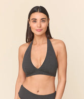 The Majorca Bikini Top - Polka Dot - Black Dot