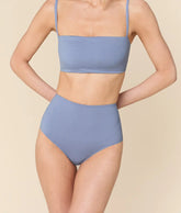 The High Waist Bikini Bottom - Polka Dot - Wisteria