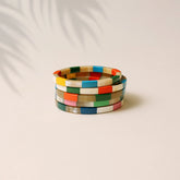 Watercolor Tile Bangle Set