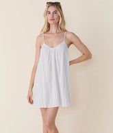 The Harbor Mini Dress - Ribbon Stripe - Feather
