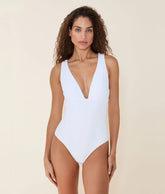 The Mykonos One Piece - Eco Ribbed - White - Classic