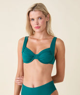 The Somer Bikini Top - Eco Nylon - Caribbean