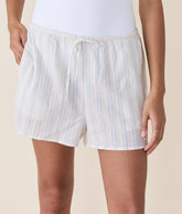 The Harbor Short - Ribbon Stripe - Feather