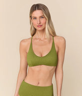 The Essex Bikini Top - Shimmer - Cactus