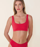 The Ventura Bikini Top - Flat - Cherry Red