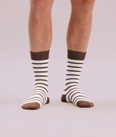 Mens Crew Sock - Cotton Blend - Mustang Comi Stripe