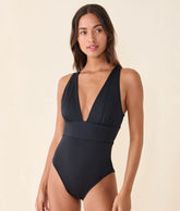 The Mykonos One Piece - Eco Nylon - Black - Classic - Medium Coverage