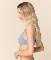The Molokai Bikini Top - Micro Gingham - Juniper