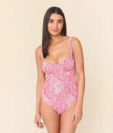 The Dorset One Piece - Garden Jacquard - Peachy - Classic