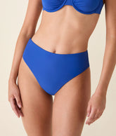 The 90s High Waist Bikini Bottom - Eco Nylon - Mazarine