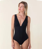 The Mykonos One Piece - Ribbed - Black - Long Torso