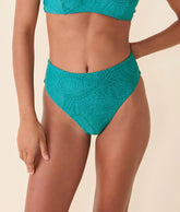 The 90s High Waist Bikini Bottom - Paisley - Oasis