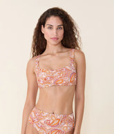 The Sahara Bikini Top - Eco Nylon - Sunset Paisley
