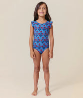 The Livie Girls One Piece - Eco Nylon - Blue Dandelion