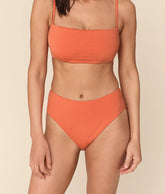 The 90s High Waist Bikini Bottom - Polka Dot - Marmalade
