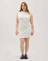 Womens Relaxed Muscle Dress - Pigment Dye Jersey - Bone