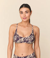 The Essex Bikini Top - Eco Nylon - Spotted Leopard