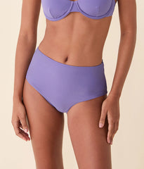 The High Waist Bikini Bottom - Eco Nylon - Amethyst