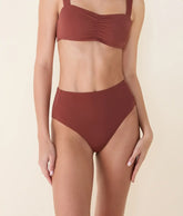 The High Rise Bikini Bottom - Eco Nylon - Caramel