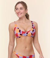 The Mila Bikini Top - Eco Nylon - Mod Geo