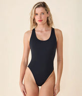 The Tulum One Piece - Eco Nylon - Black - Classic - Cheeky