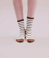 Womens Crew Sock - Cotton Blend - Mustang Comi Stripe