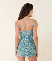 The Amalfi Swim Dress - Eco Nylon - Poolside Paisley - Classic