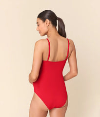 The Amalfi Maternity One Piece - Eco Nylon - Cherry Red - Classic