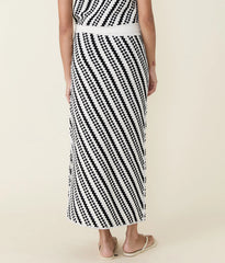 Sands Sweater Skirt (Black - Cream Stripe)