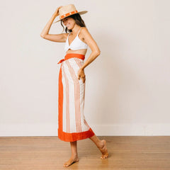 Cherry Pinstripe Sarong