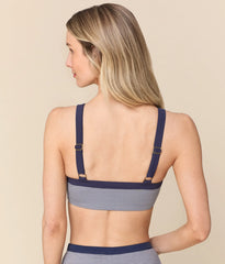 The Davenport Bikini Top - Micro Gingham - Juniper