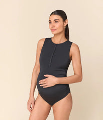 The Malibu Maternity One Piece - Eco Nylon - Black - Classic