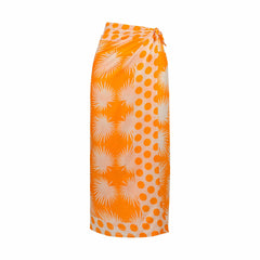 Gold Palm Geo with Gold Dot Sarong
