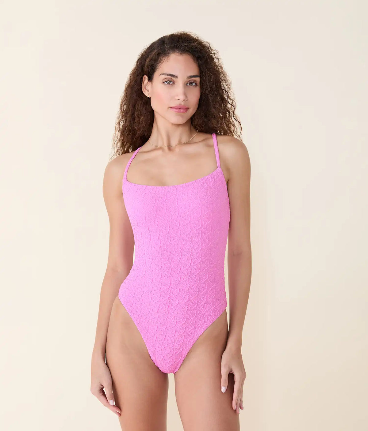 The Fiji One Piece - Textured Geo - Frosting - Classic