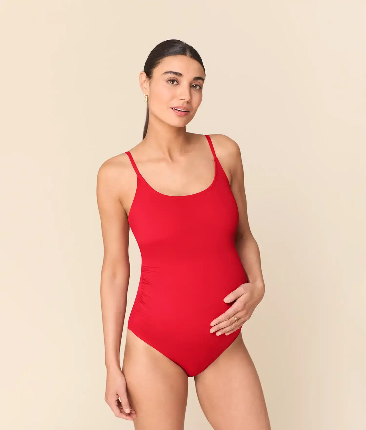 The Amalfi Maternity One Piece - Eco Nylon - Cherry Red - Classic