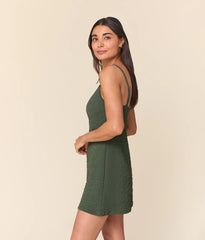 The Amalfi Swim Dress - Textured Geo - Thyme - Classic